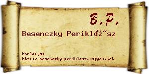 Besenczky Periklész névjegykártya